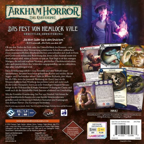 Arkham Horror: Das Kartenspiel - Das Fest von Hemlock Vale (Ermittler-Erw.)