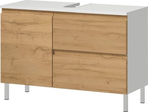 GERMANIA Badmöbel-Set Torrance, (2-St), Waschbecken-Unterschrank und Spiegelschrank mit Beleuchtung