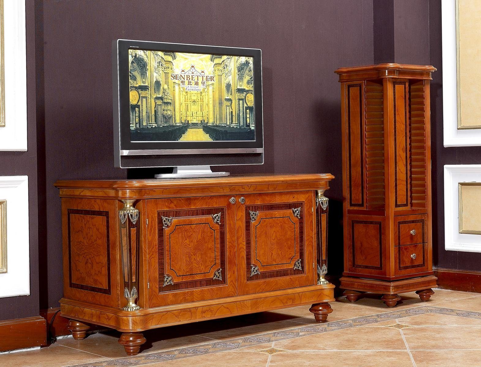 JVmoebel CD-Regal, DVD CD Rack Ständer Schrank Lowboard Hi Fi Möbel Barock Rokoko