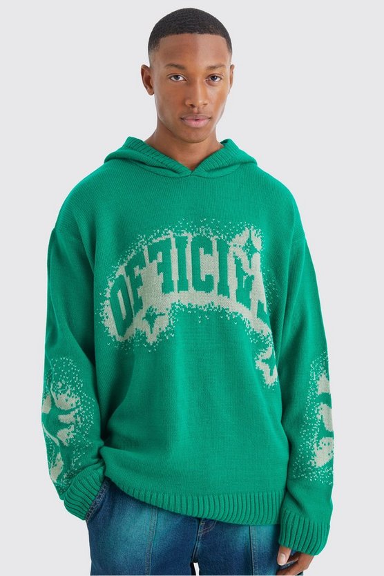 Kastiger Oversize Jacquard-Pullover