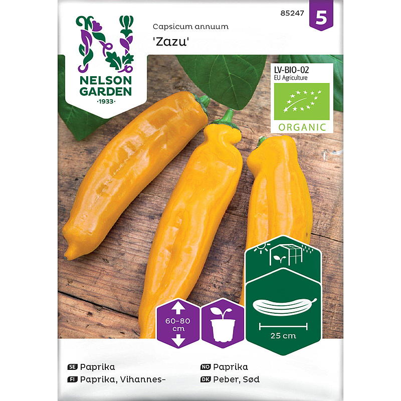 Nelson garden Frø Paprika Zazu, organic