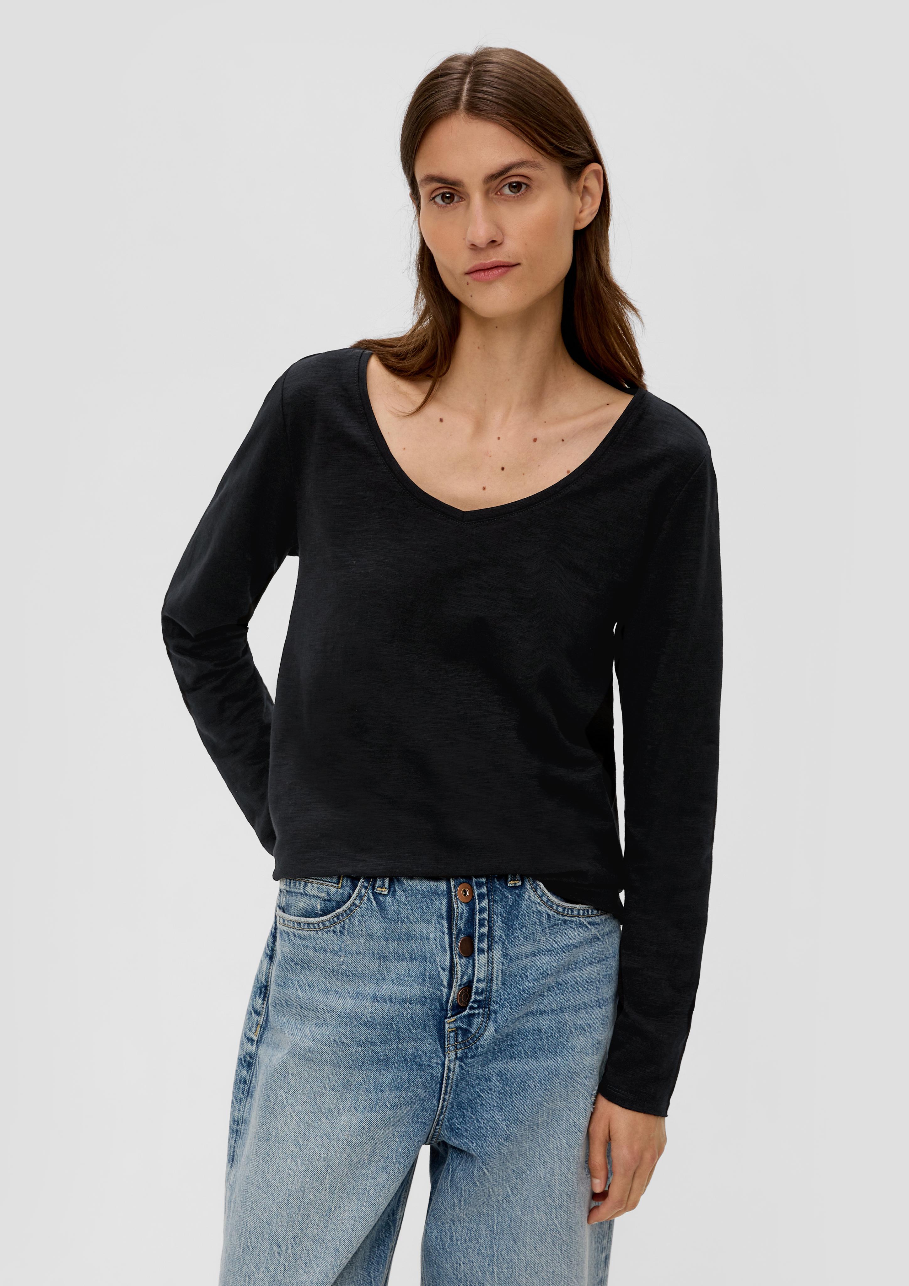 Gestreiftes Longsleeve mit Rollsaum  2135958-9999