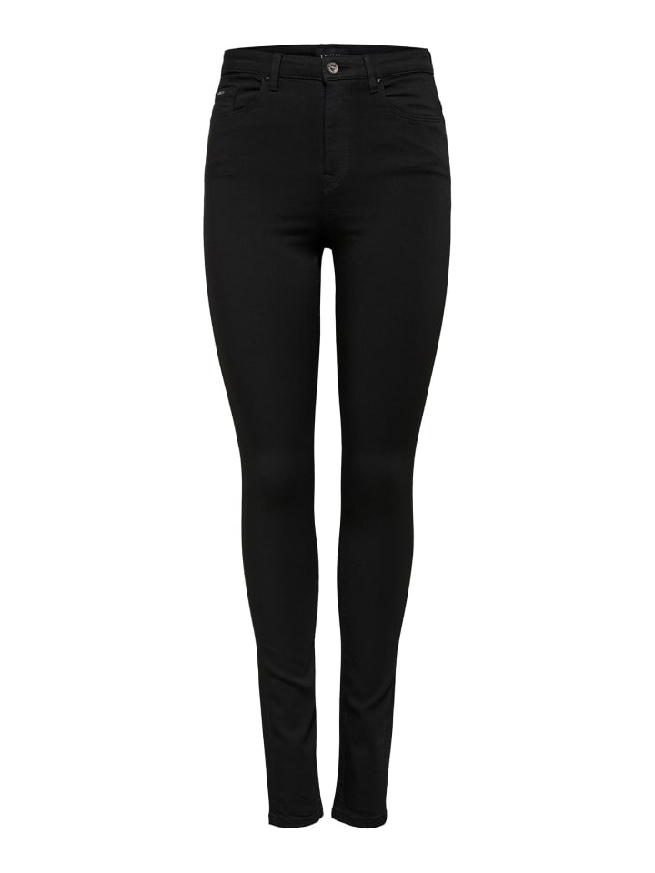 ONLY Skinny Fit Jeans High Waist Stretch Denim 5-Pocket Hose ONLFOREVER in Schwarz günstig kaufen