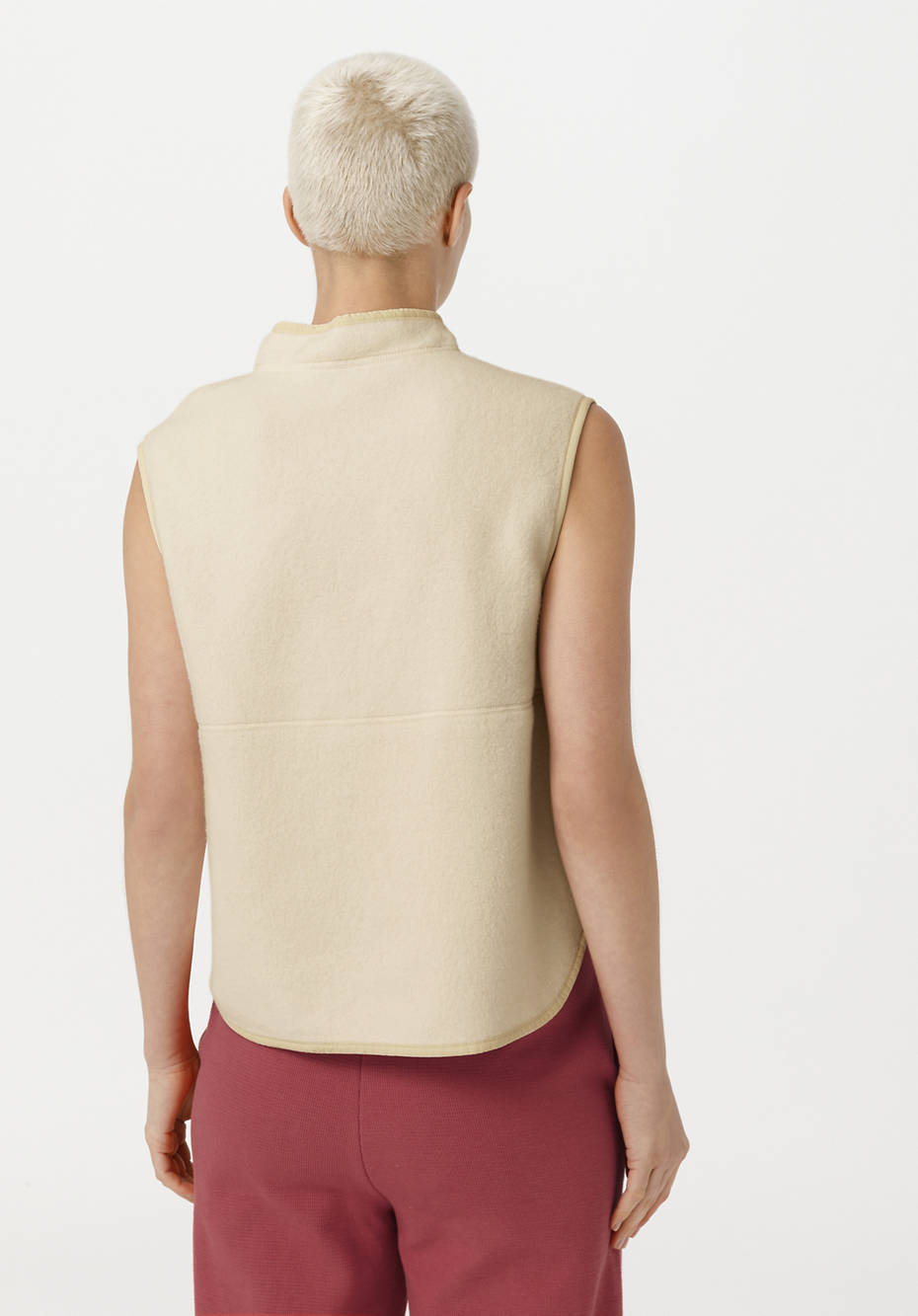 Fleece-Weste aus reiner Bio-Baumwolle