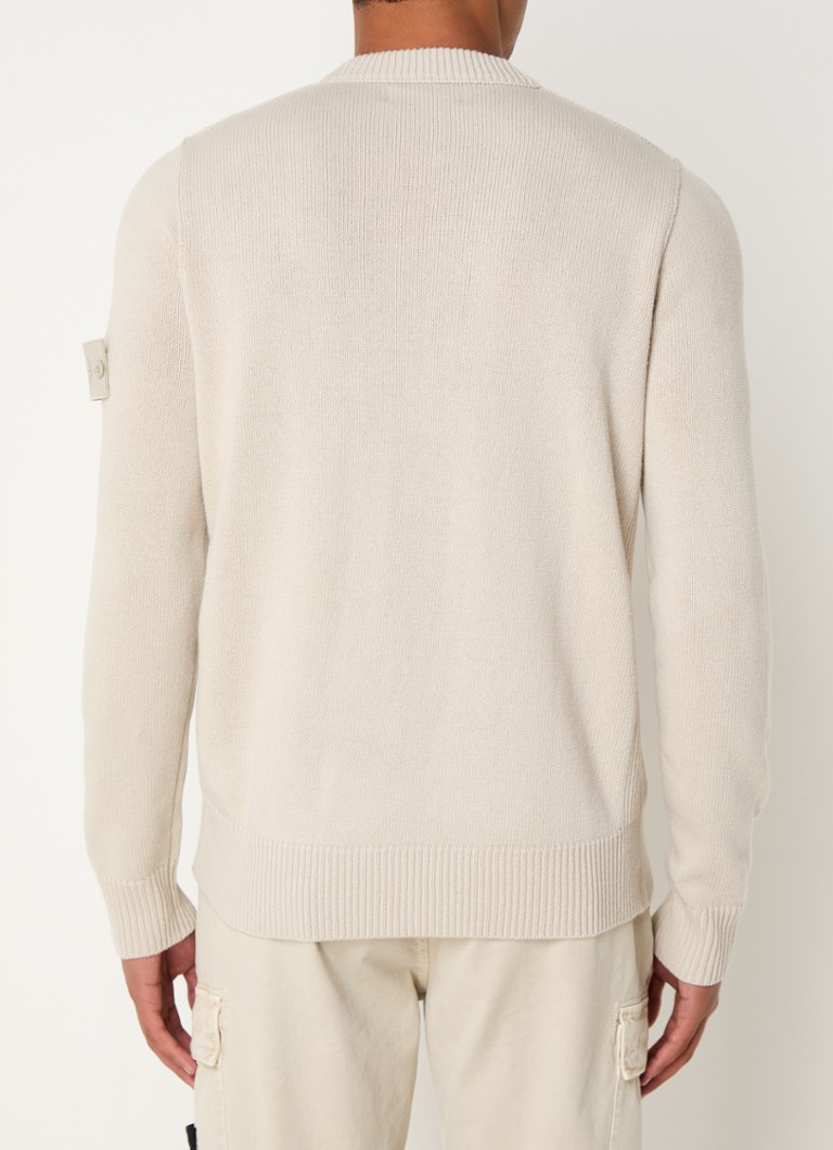 Πουλόβερ Stone Island 527FA με λεπτή πλέξη και λογότυπο