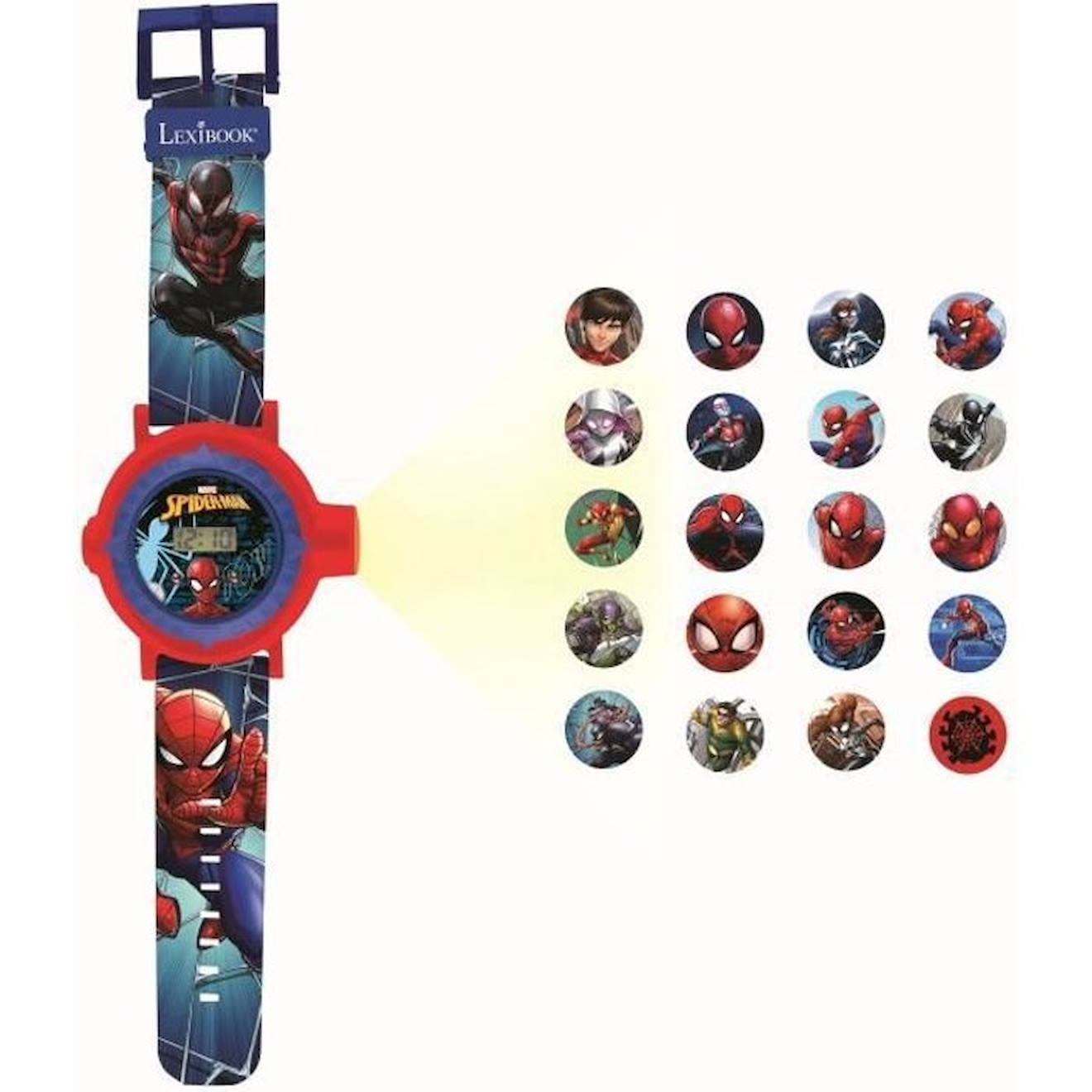 SPIDER-MAN Montre digitale avec projection de 20 images