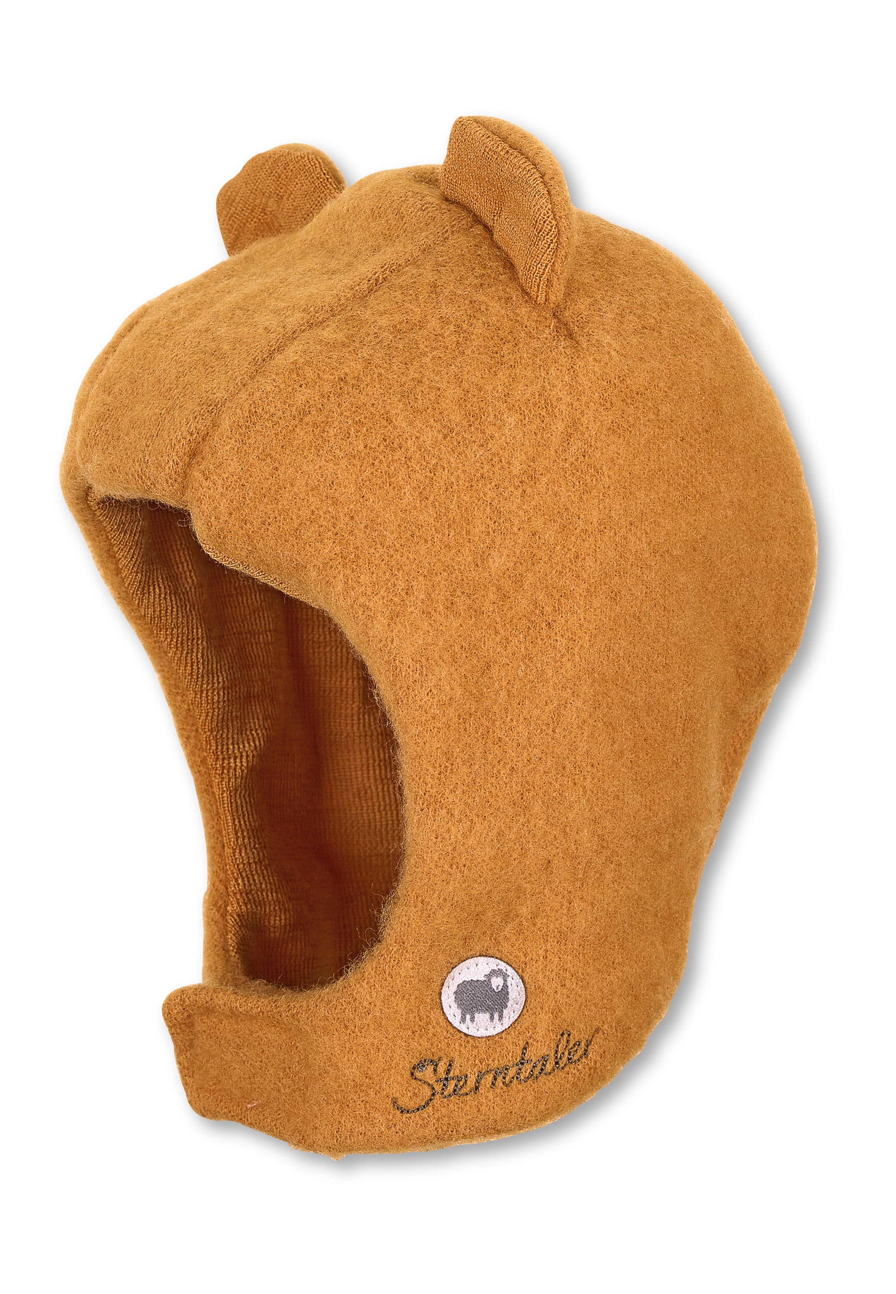 Schalmütze aus Wolle (Merino) mit 3D Ohren
