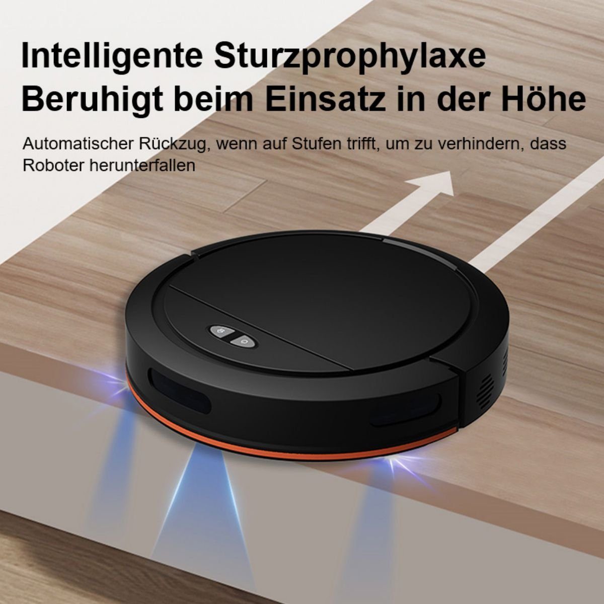 Yoyaxi Wischroboter 3-in-1 Kehrroboter mit Saug- und Wischfunktion, USB-aufladbar, Automatischer Betrieb, starke Saugkraft, langlebiger Akku