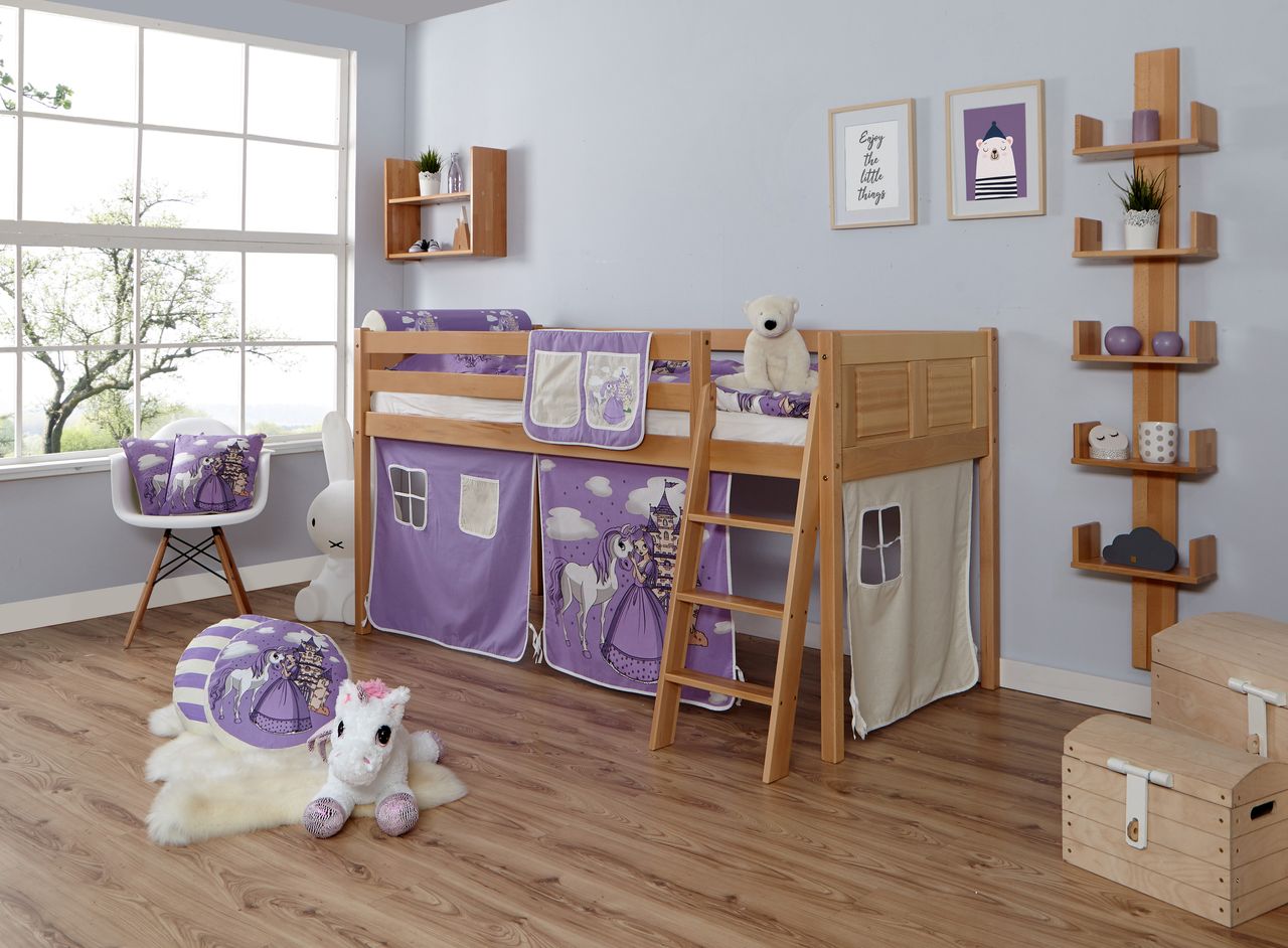 Ticaa Hochbett Eric Country Buche Horse-Lila,A1