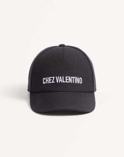 Boné de beisebol Chez Valentino em algodão com bordado