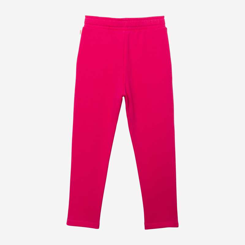 Jogging fille rose logo brodé en coton recyclé Catimini