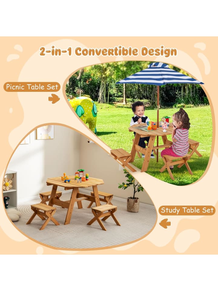COSTWAY Kindersitzgruppe Outdoor ab 3 Jahren in Beige günstig kaufen onesize
