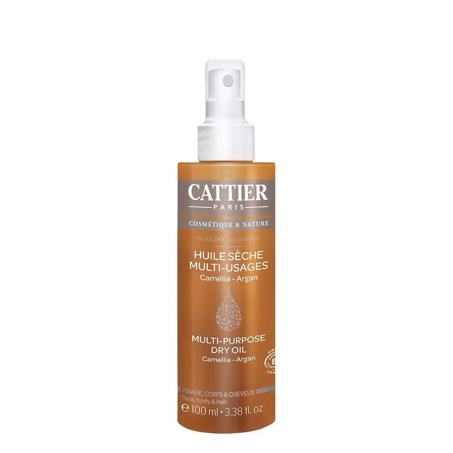Cattier Huile Sèche Multi-Usages Camélia & Argan 100 ml