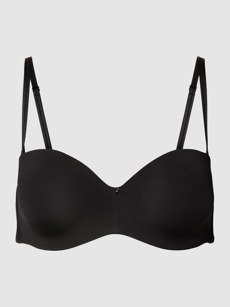 Schalen-BH mit Strassstein Modell 'Perfect Basics' in schwarz
