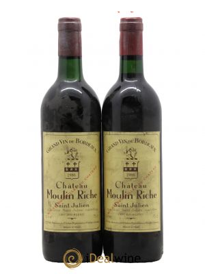 Château Moulin Riche  1986 - Lot de 2 Bouteilles