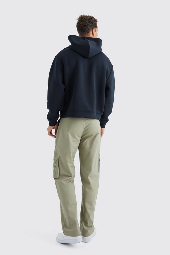 Tall lockere Colorblock Cargo-Hose mit Logo
