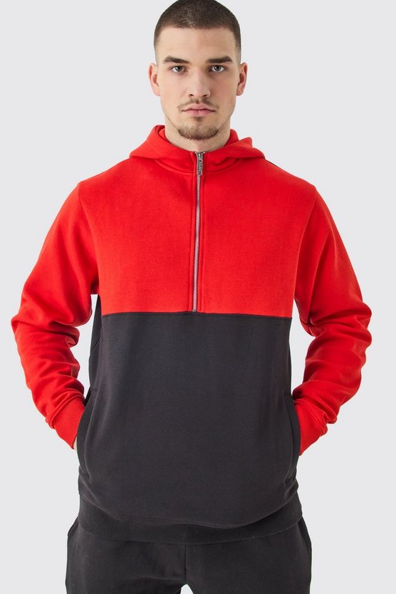 Tall Slim-Fit Colorblock Trainingsanzug mit Reißverschluss
