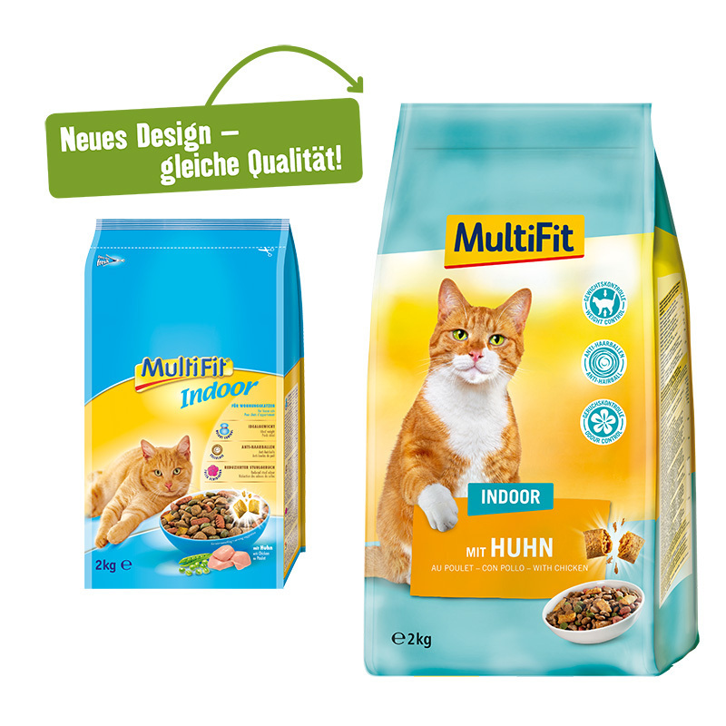 MultiFit Trockenfutter MultiFit Adult Indoor Trockenfutter Huhn 2 kg