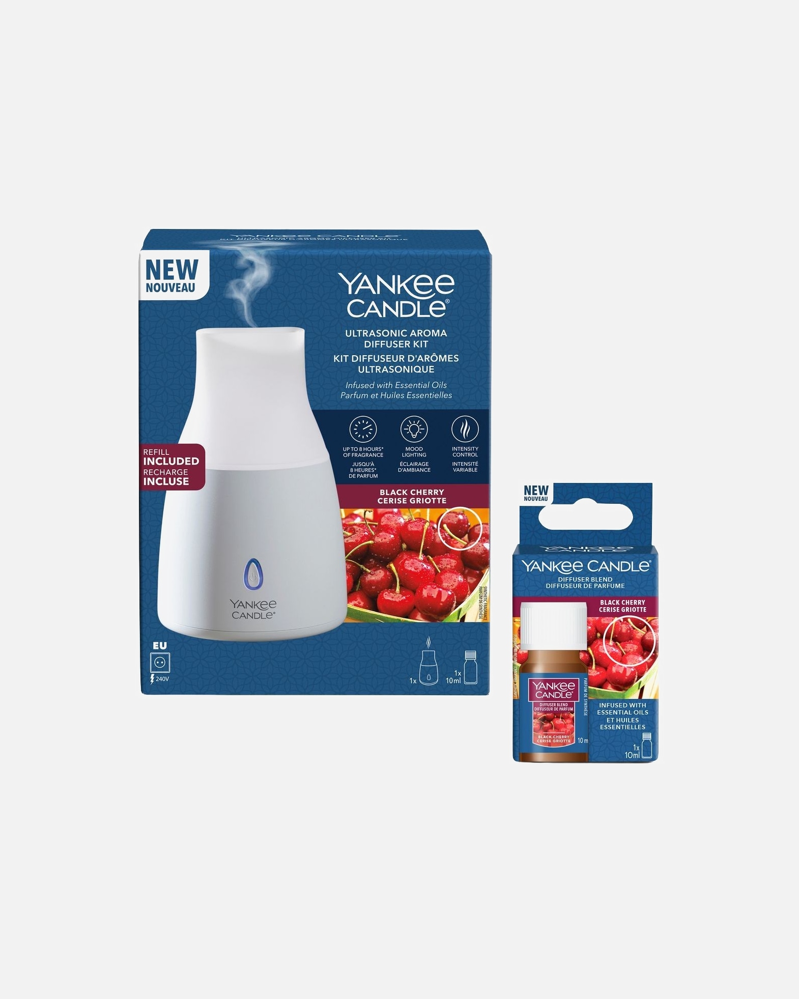 YANKEE CANDLE ултразвучни комплет за дифузију ароме црна трешња