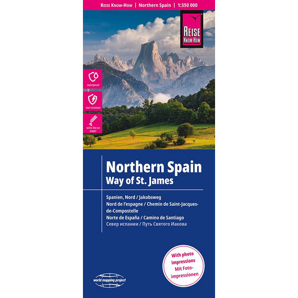 Reise Know-How Landkarte Spanien Nord/Jakobsweg 1 : 350.000 - Straßenkarte