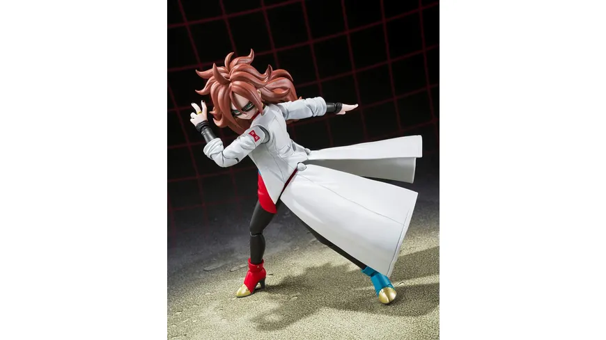 Dragon Ball FighterZ S.H. Figuarts Actionfigur Android 21 (Lab Coat) 15 cm, Anime Figur