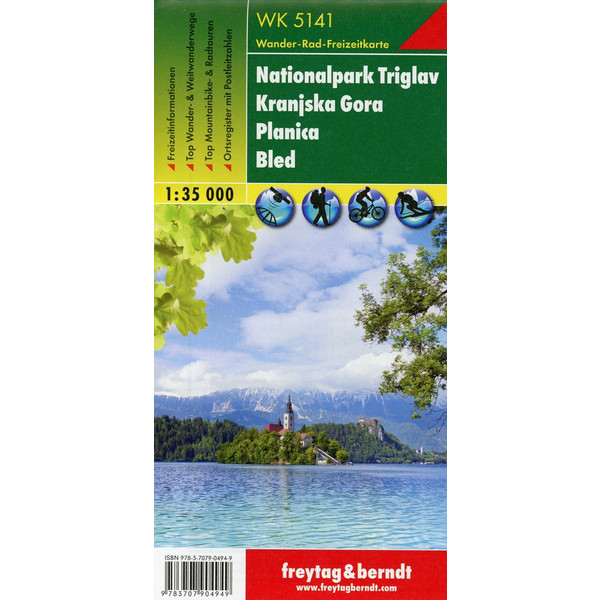 Nationalpark Triglav, Kranjska Gora, Planica, Bled 1 : 35 000 - Straßenkarte