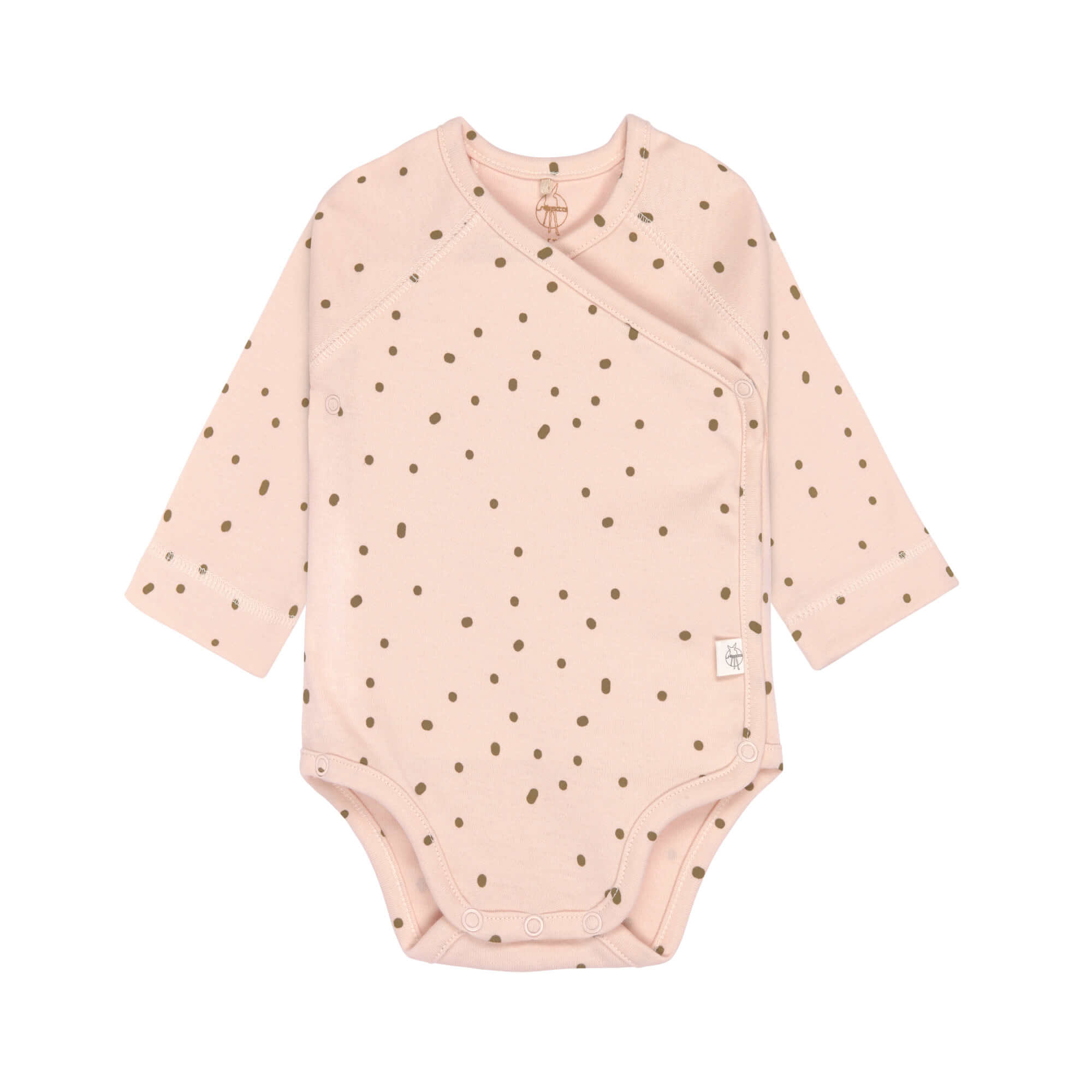 Baby Wickelbody langarm - Bio Baumwolle, Rosa