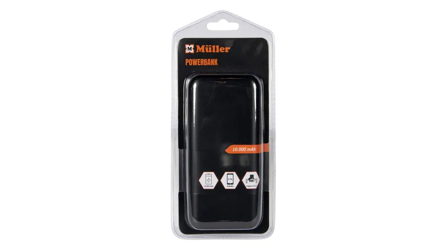 Powerbank, 10.000 MAH Schwarz