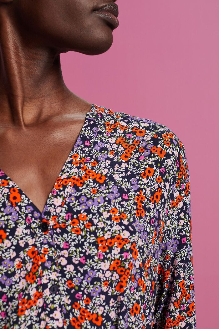 Midikleid mit floralem Allover-Print