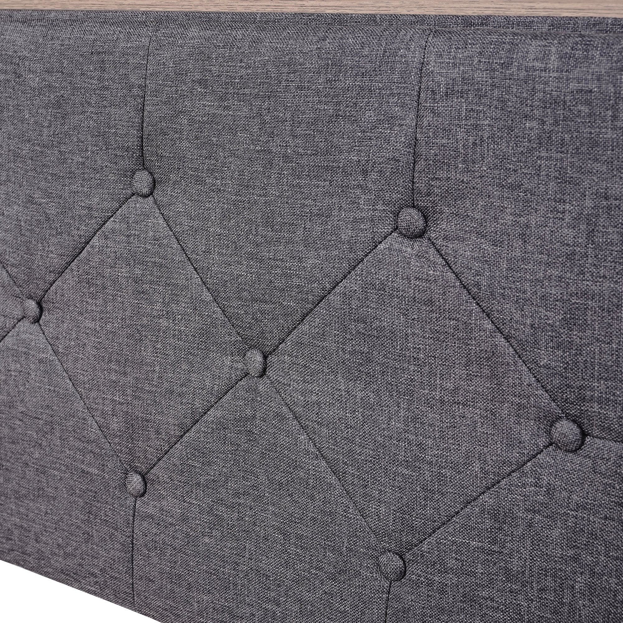 REDOM Polsterbett LED Doppelbett USB Steckdose Schubladen 140x200cm