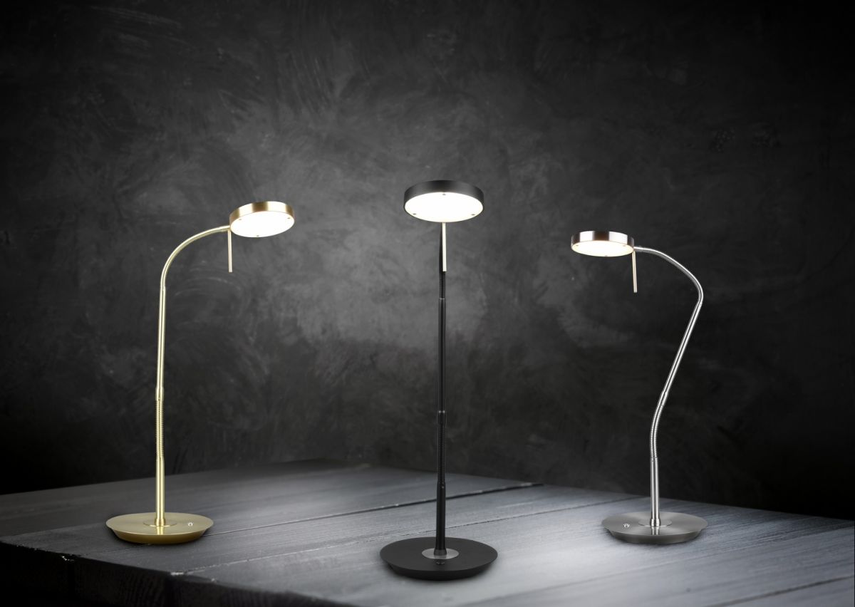 TRIO LED Tischleuchte Monza Nickel