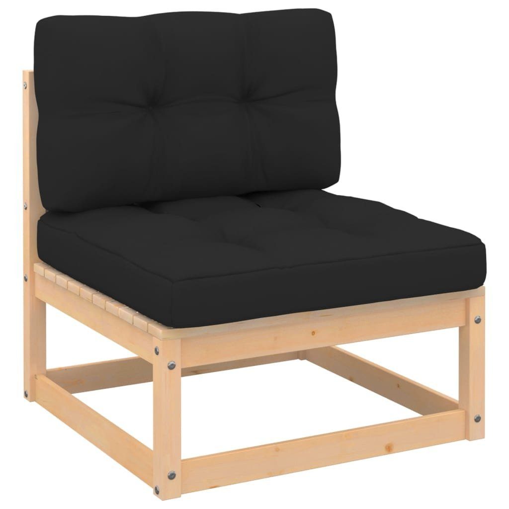vidaXL Loungesofa 3-tlg. Garten-Lounge-Set mit Kissen Kiefer Massivholz, 1 Teile