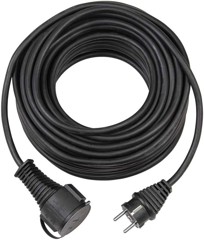 Rallonge électrique Brennenstuhl 1161450 IP44 en caoutchouc noir 10 m H05RR-F 3G1.5