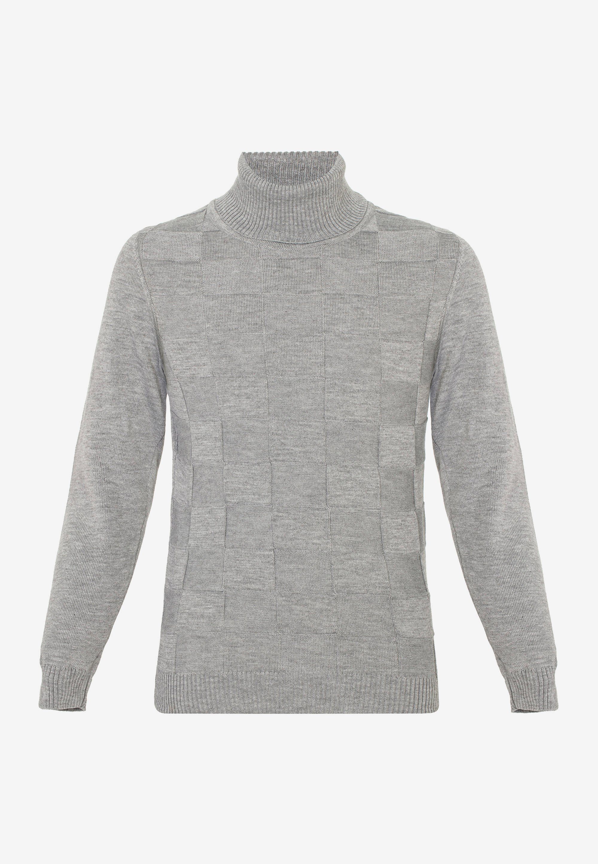 Cipo & Baxx Strickpullover mit edlem Karomuster
