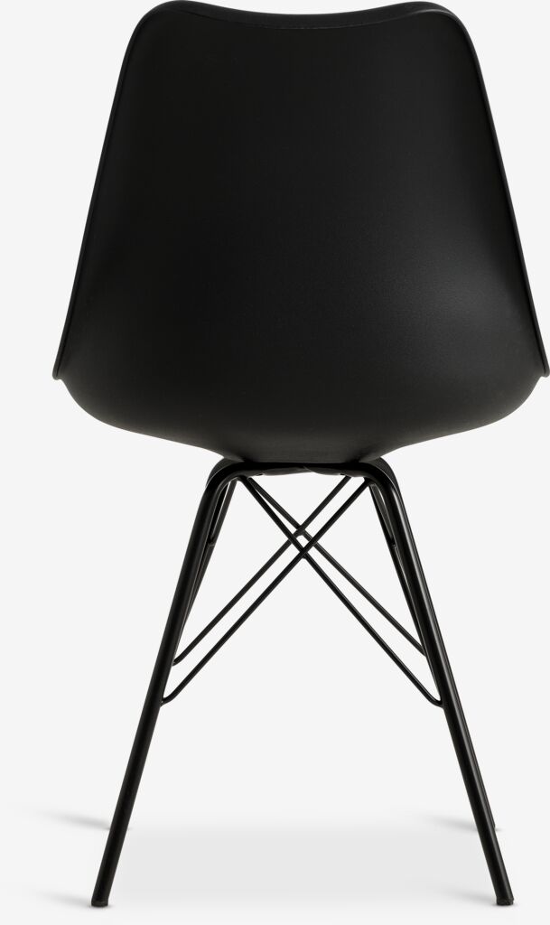 Cadeira de jantar KLARUP KLARUP couro sintético preto/preto