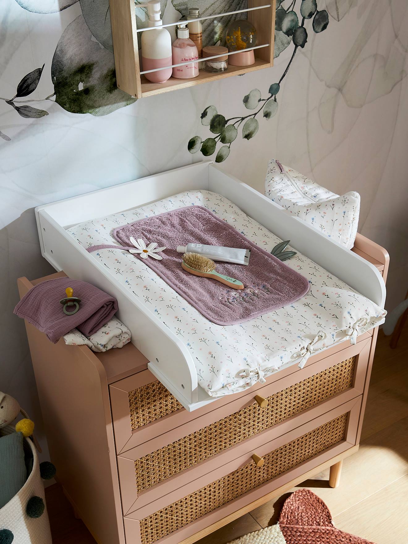 Matelas à langer Douce Provence parme / écru