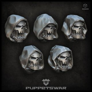 Hooded Iron Mutants Heads (5)