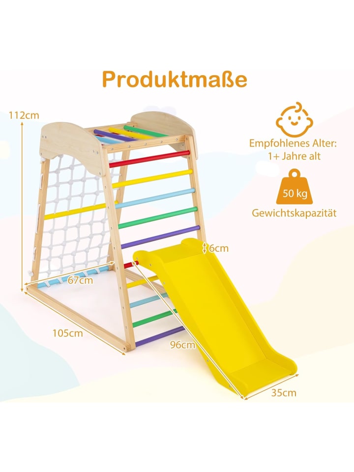 COSTWAY Klettergerüst Indoor in Bunt günstig kaufen 113 cm