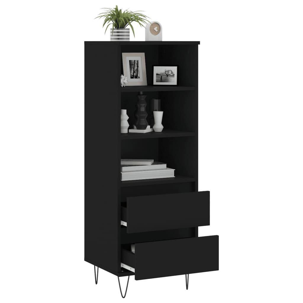 vidaXL Sideboard Highboard Schwarz 40x36x110 cm Holzwerkstoff (1 St)