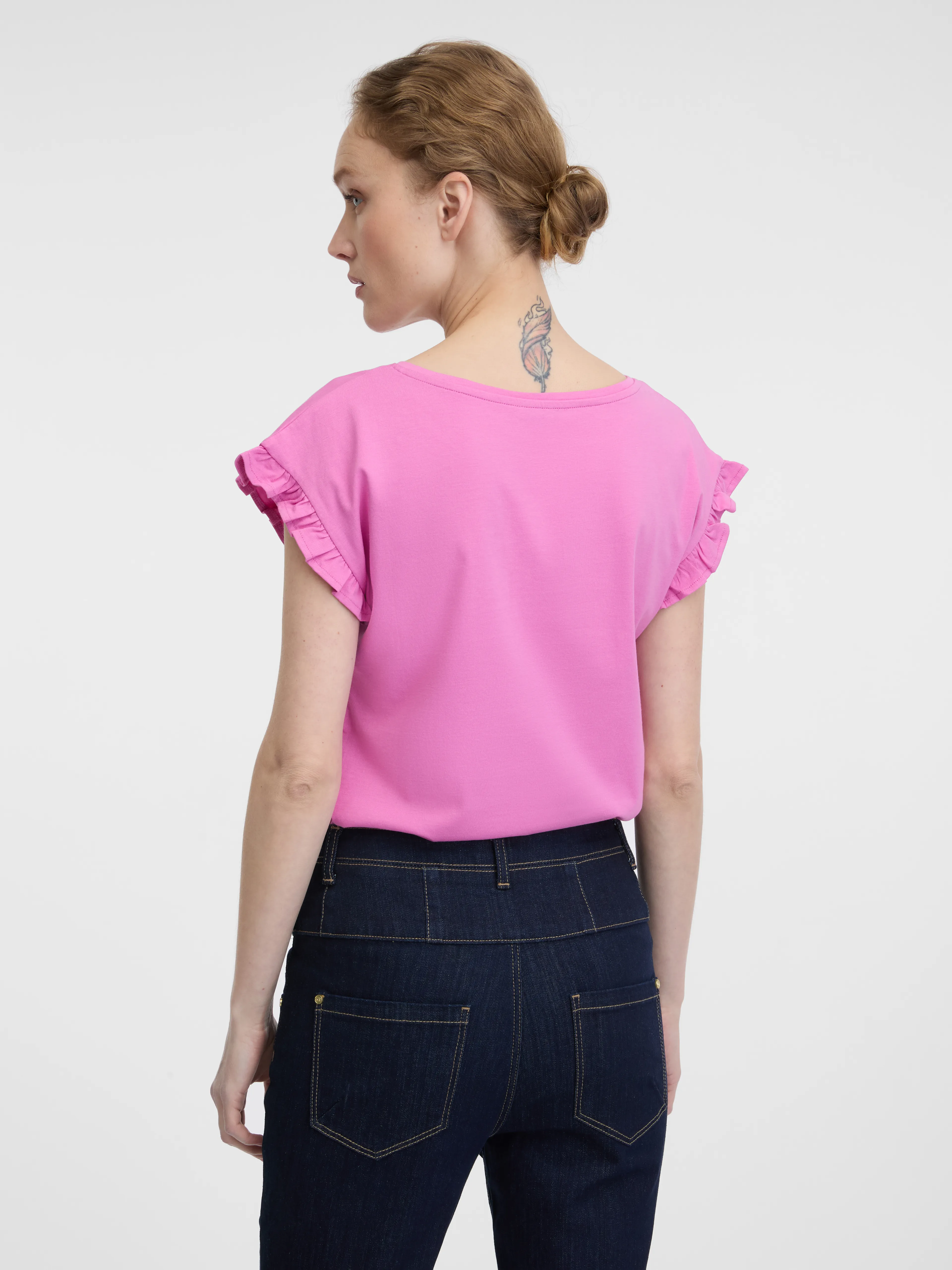 Rosa Damen Kurzarm-T-Shirt ORSAY