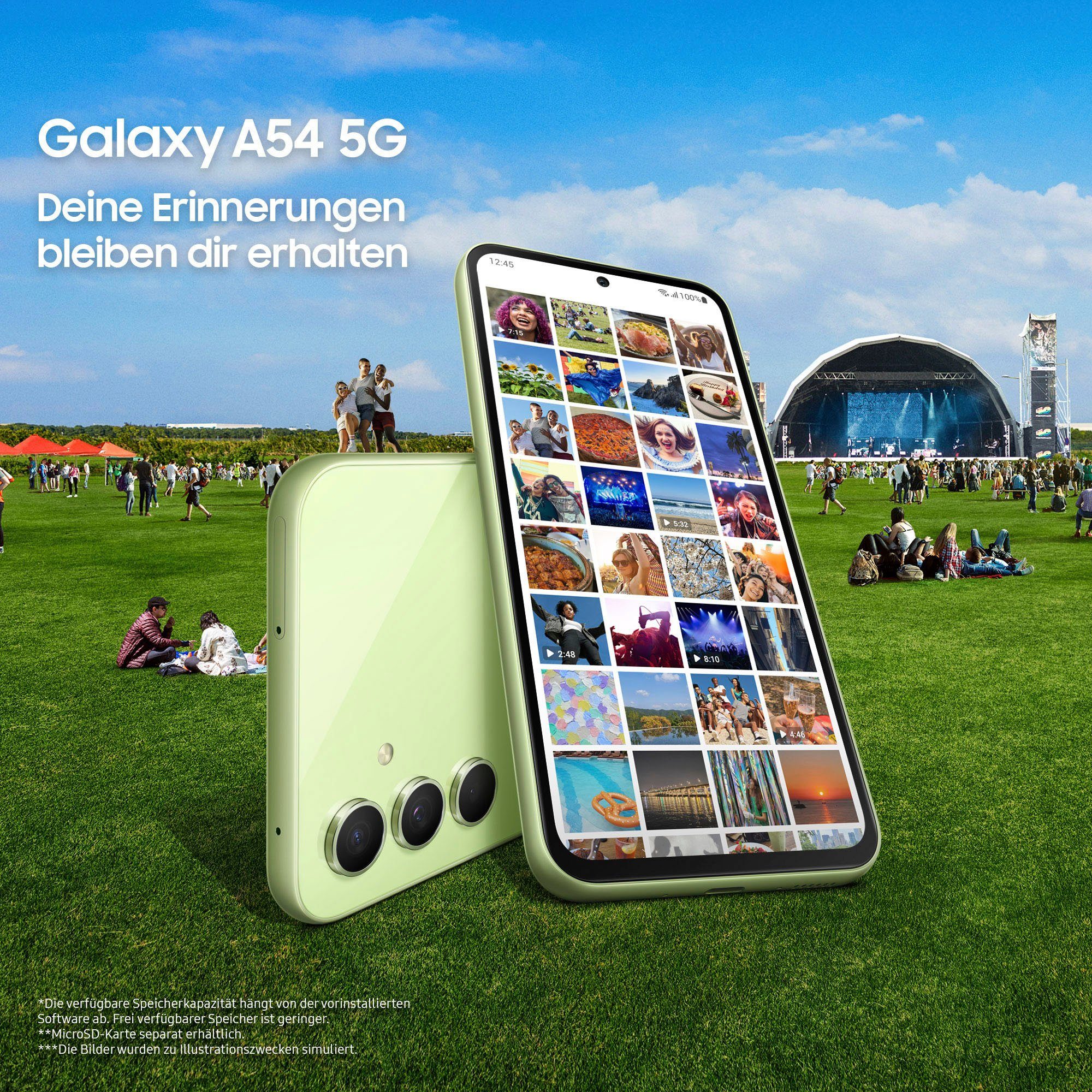 Samsung Galaxy A54 5G 128GB Smartphone (16,31 cm/6,4 Zoll, 128 GB Speicherplatz, 50 MP Kamera)