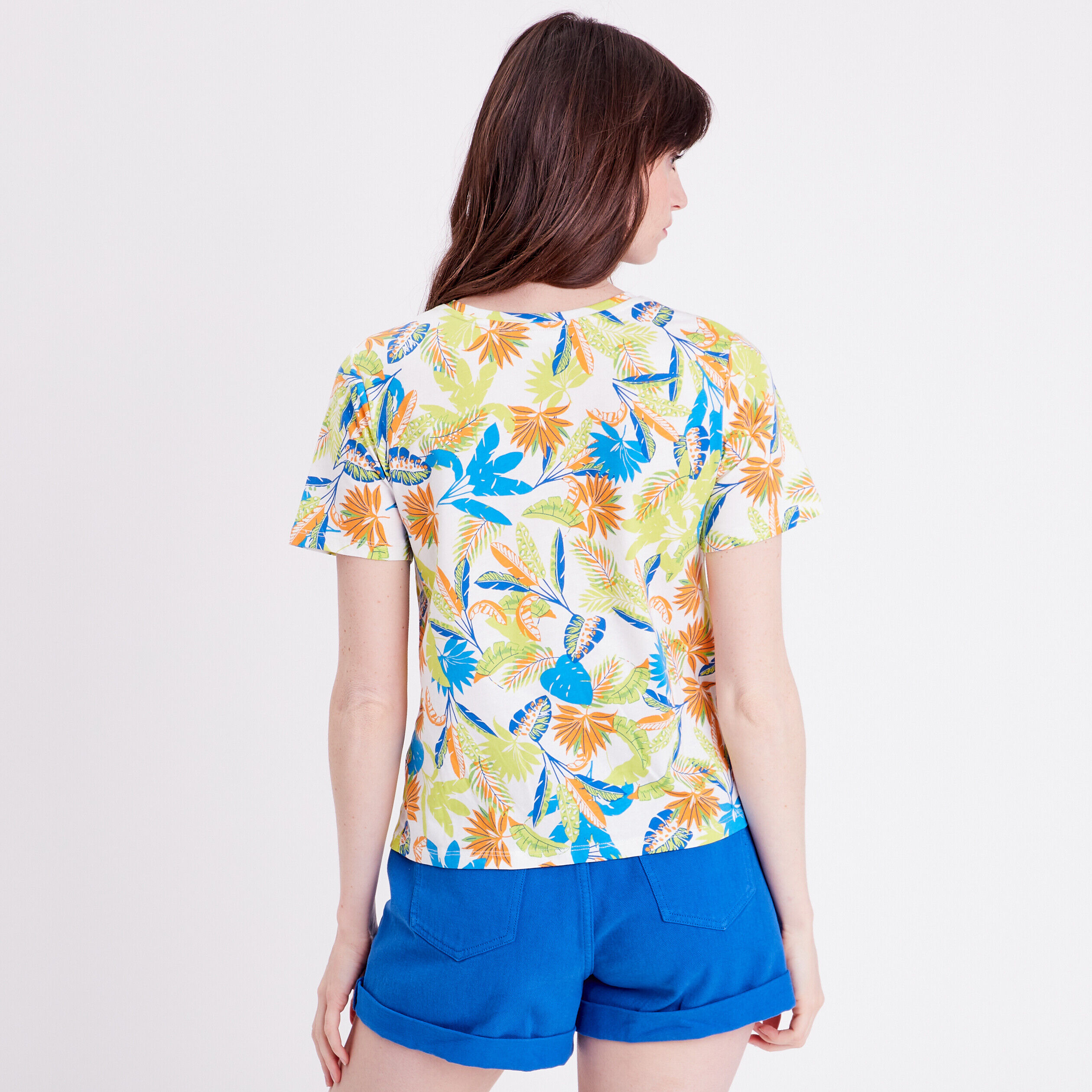 T-shirt manches courtes blanc femme | Cache Cache