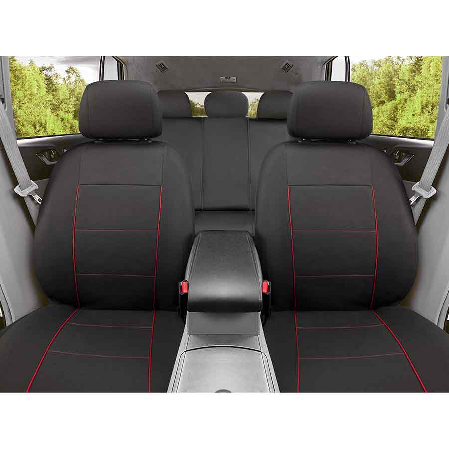 Sitzbezug Universal Budget schwarz-rot, 9-teiliges Komplettset - ATU