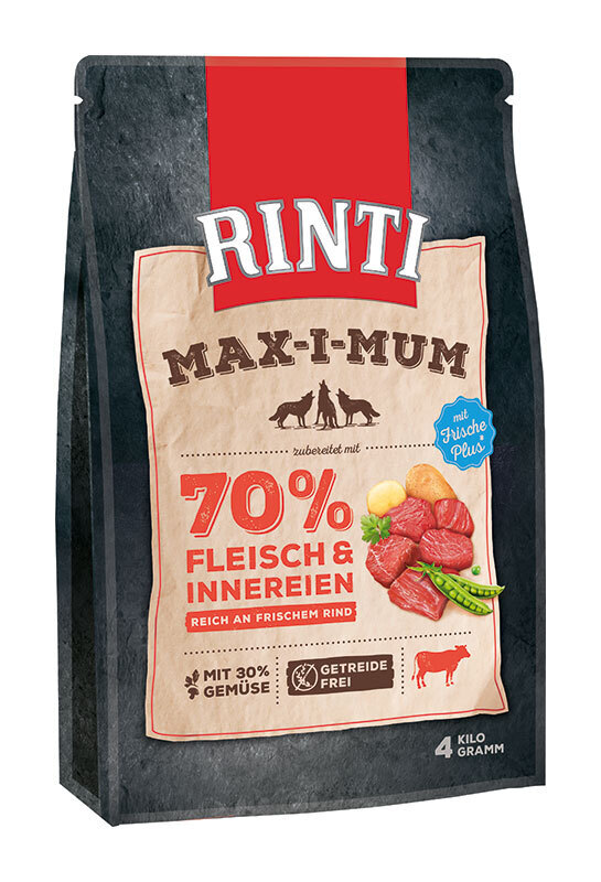 RINTI Hundetrockenfutter RINTI MAX-I-MUM Rind 4 kg