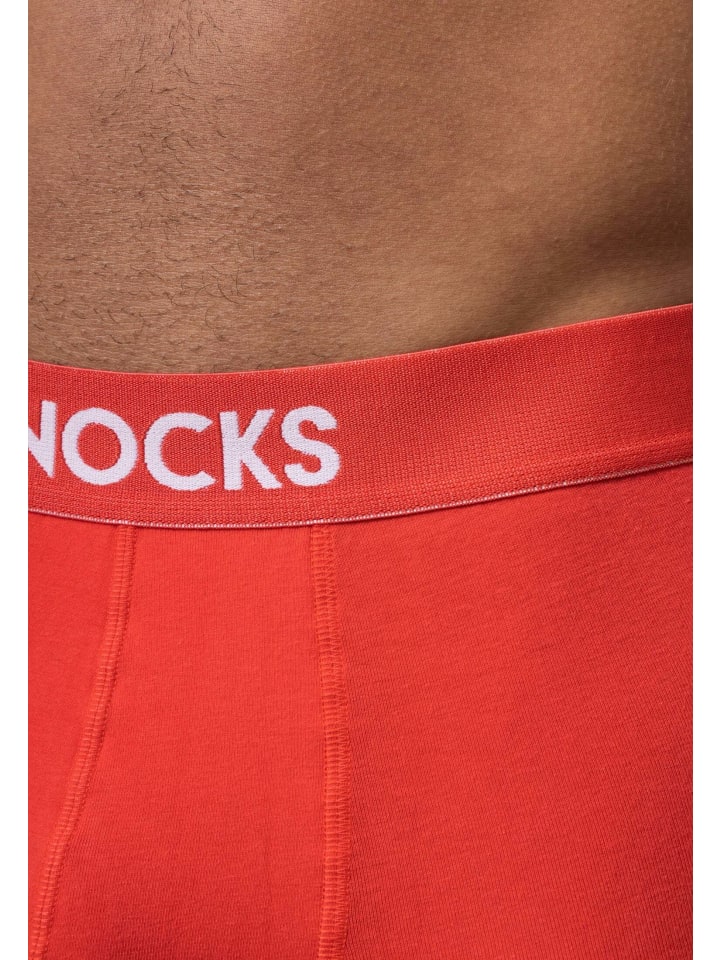 SNOCKS Boxershorts aus Bio-Baumwolle 3 Stück in Hibiscus günstig kaufen