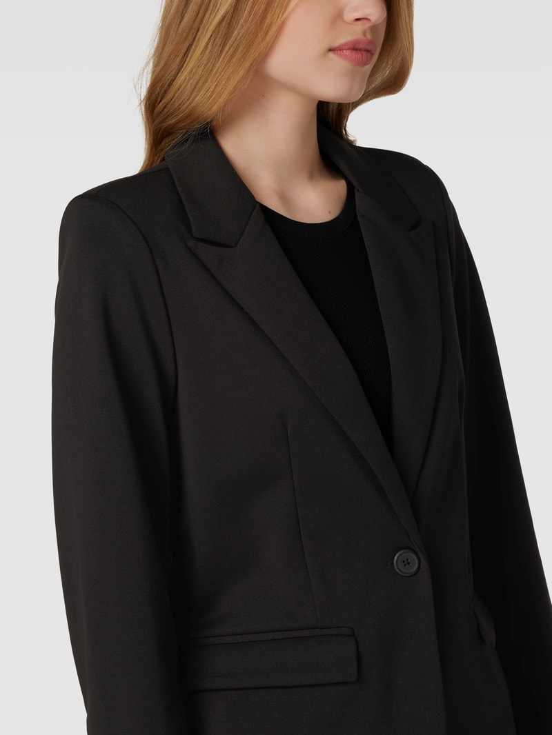 Blazer mit Reverskragen Modell 'Rizetta' in schwarz