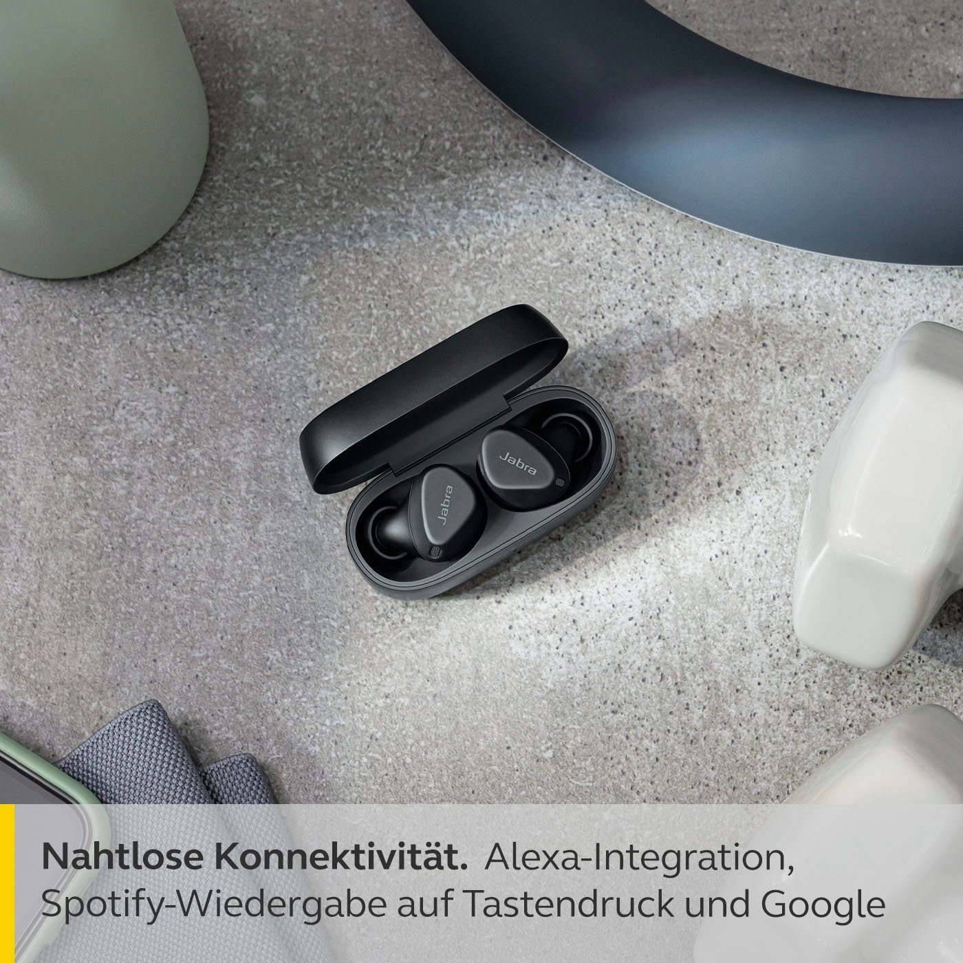 Jabra Elite 4 active Bluetooth-Kopfhörer (Active Noise Cancelling (ANC), Freisprechfunktion, Sprachsteuerung, True Wireless, integrierte Steuerung für Anrufe und Musik, Alexa, Google Assistant, Siri, Bluetooth)