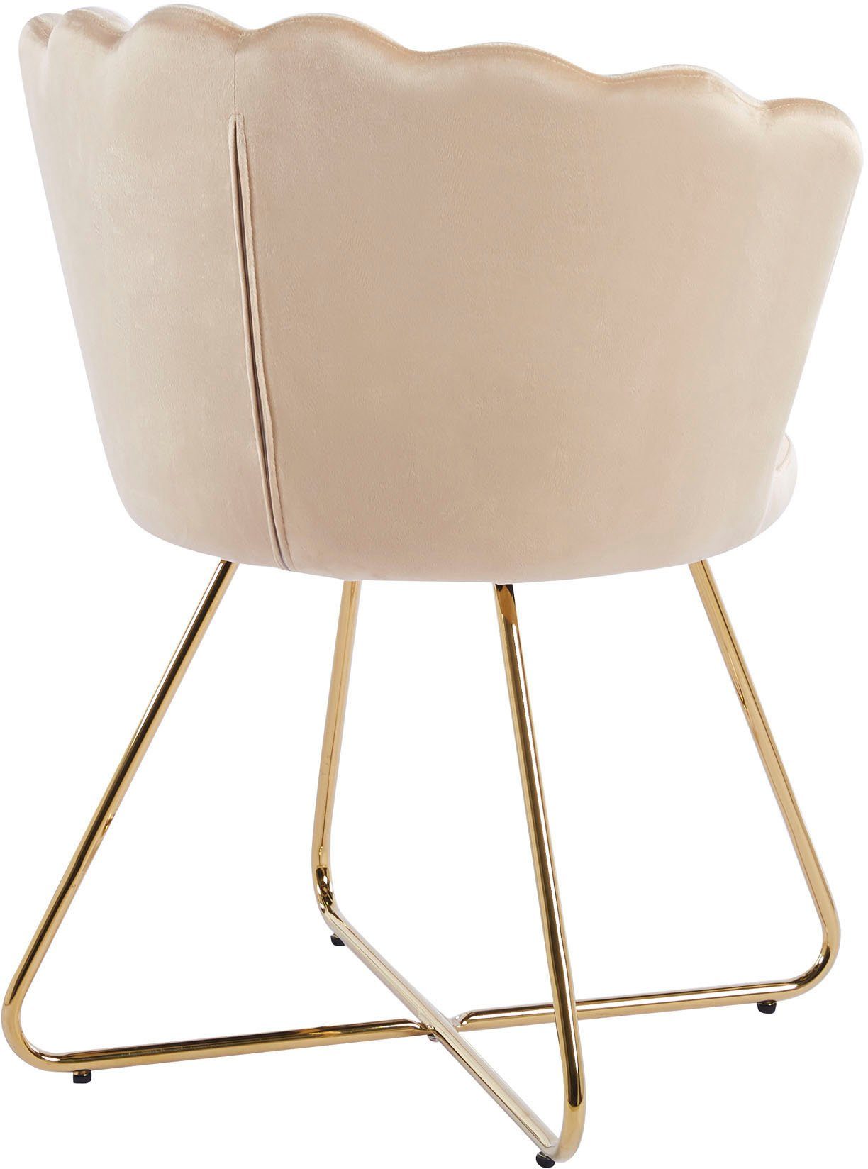 SalesFever Polsterstuhl (Set, 2 St), Muschel-Design