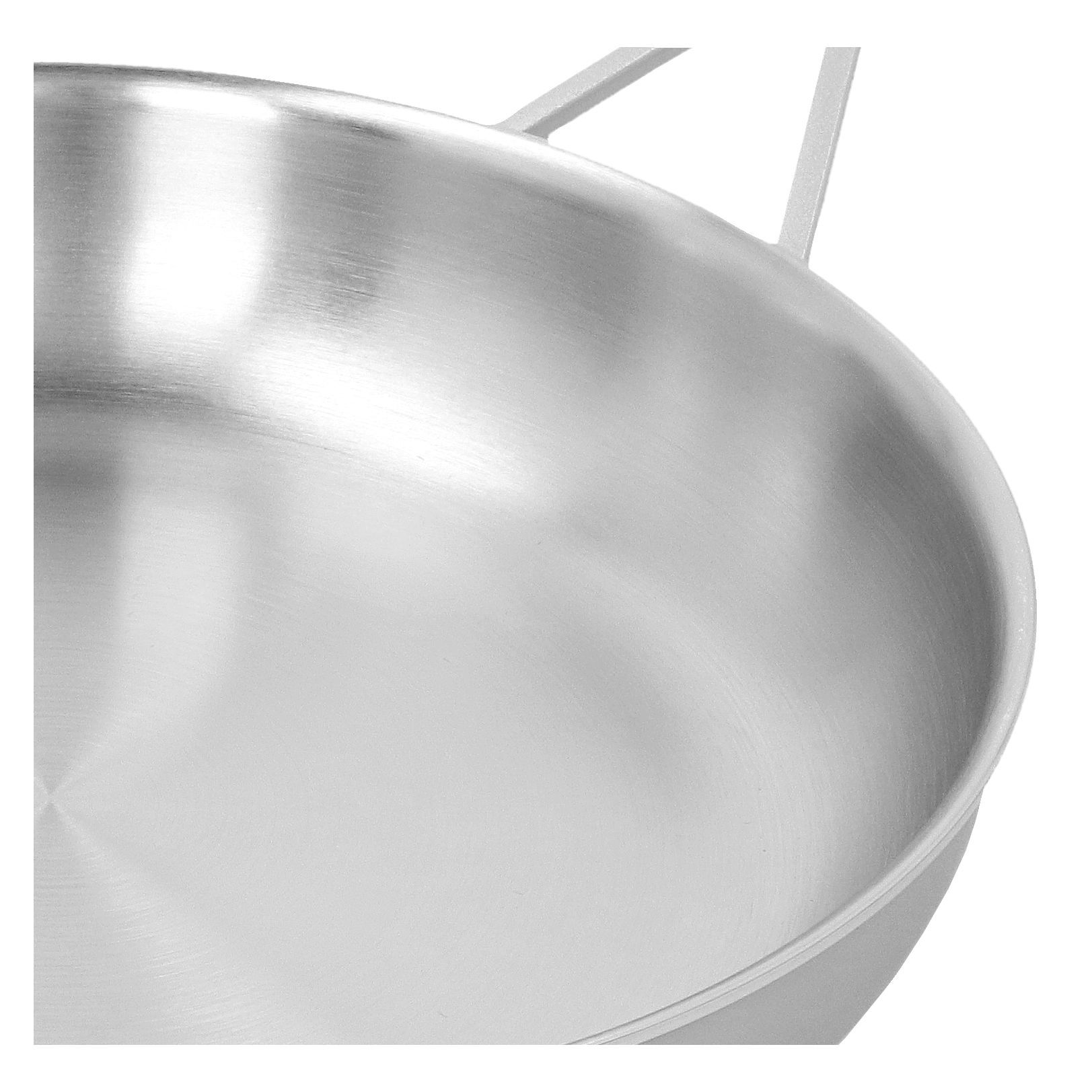 Bratpfanne 28 cm, 18/10 Edelstahl, Silber