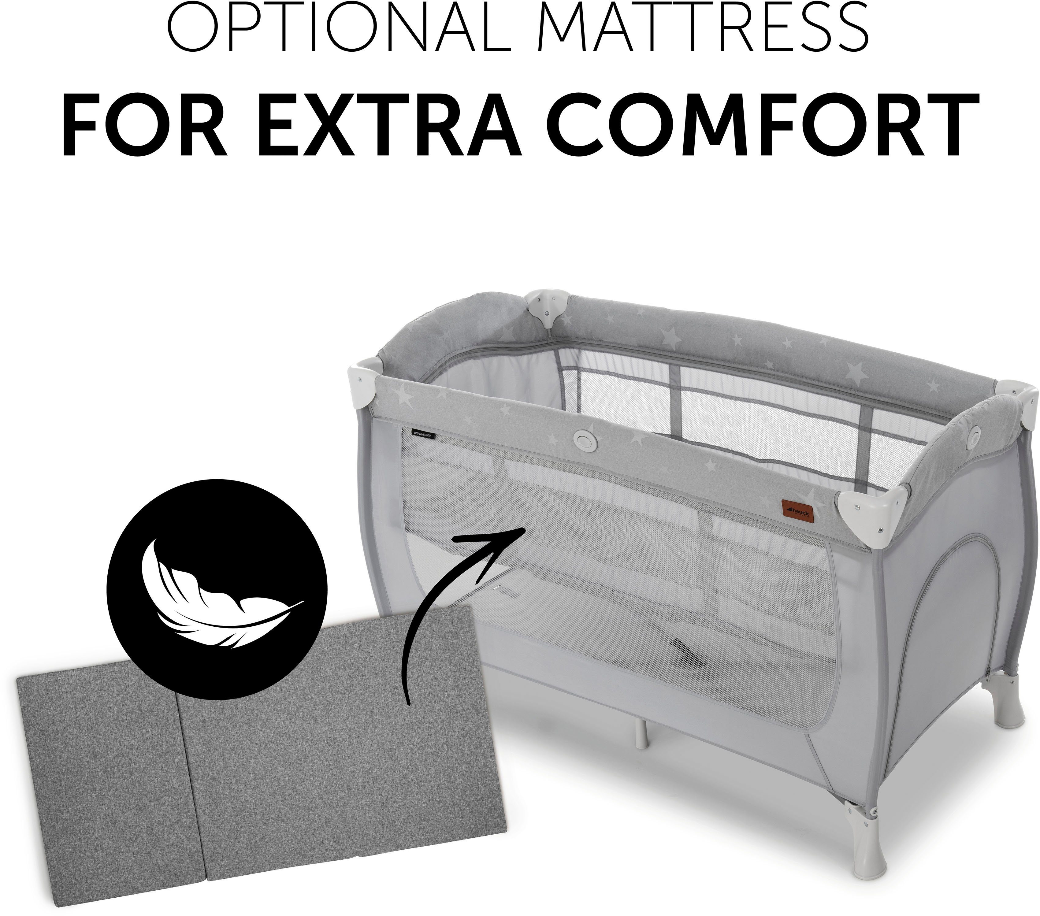 Hauck Baby-Reisebett Sleep'N Play Center, Stars, inkl. Transporttasche
